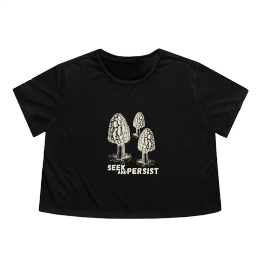 SEEK AND PERSIST-Women's Flowy Cropped Tee