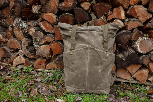 MADE TO ORDER- ROLL TOP BACKPACK- FIELD TAN