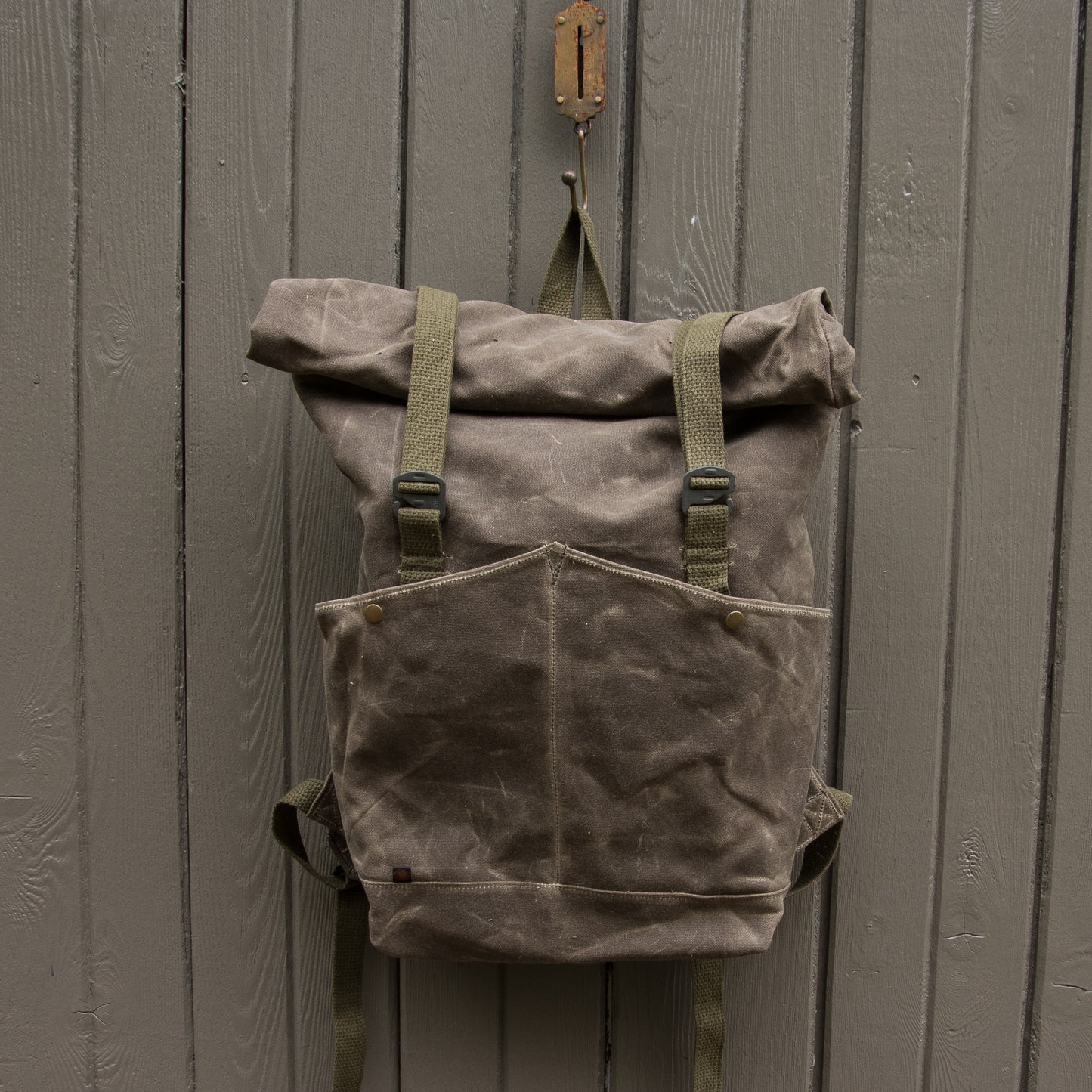 MADE TO ORDER- ROLL TOP BACKPACK- FIELD TAN
