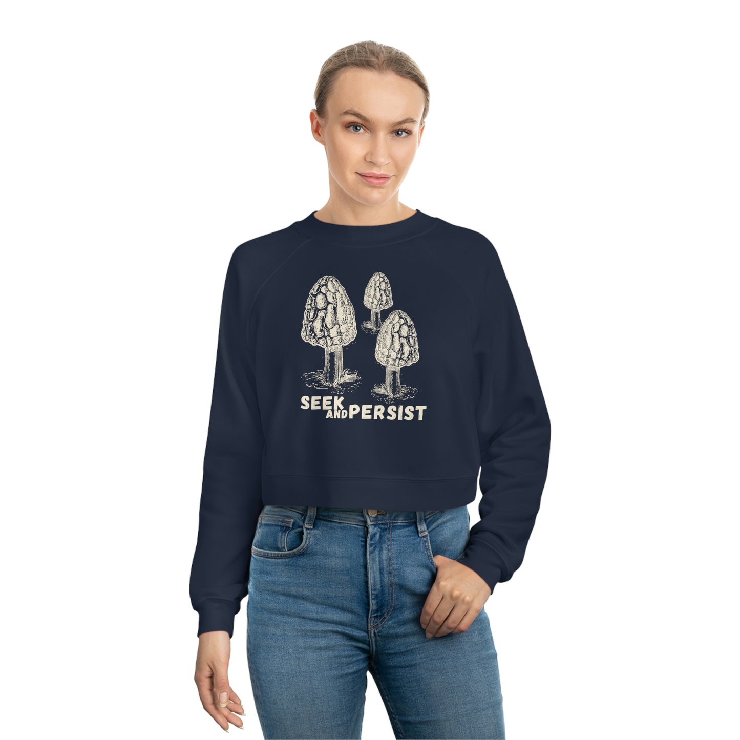 SEEK AND PERSIST-Women's Cropped Fleece Pullover