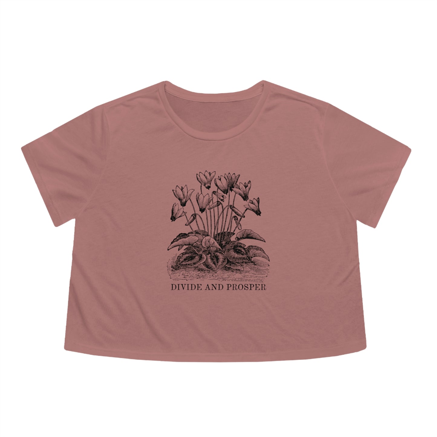 DIVIDE AND PROSPER- Women's Flowy Cropped Tee