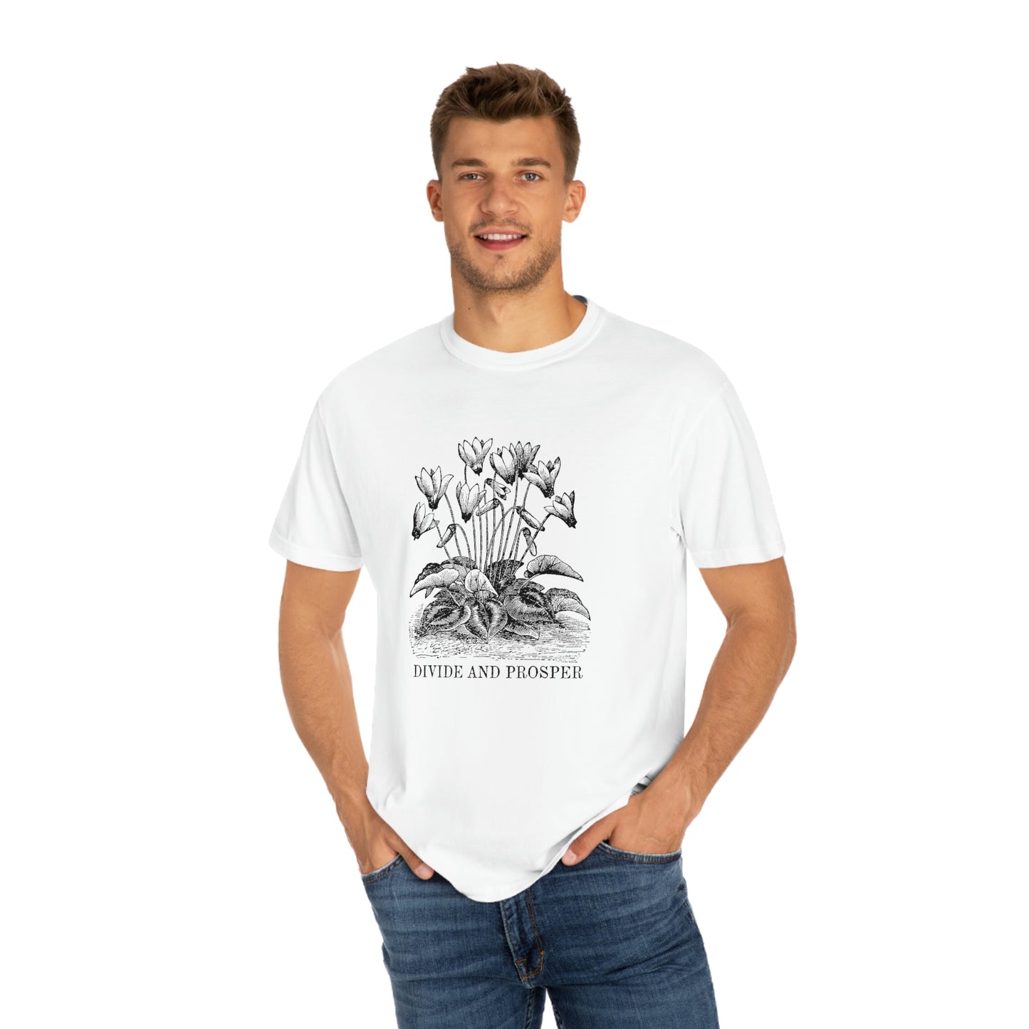 DIVIDE AND PROSPER- Unisex Garment-Dyed Heavy Weight T-shirt