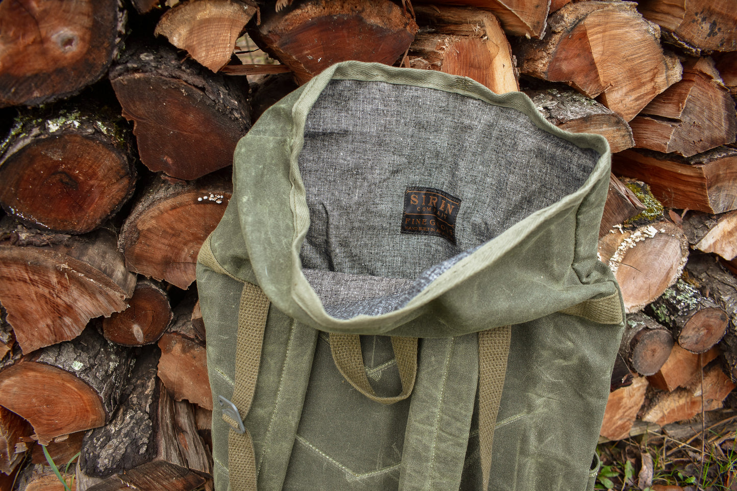 MADE TO ORDER- ROLL TOP BACKPACK- OLIVE