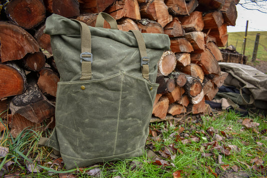 ROLL TOP BACKPACK- Olive