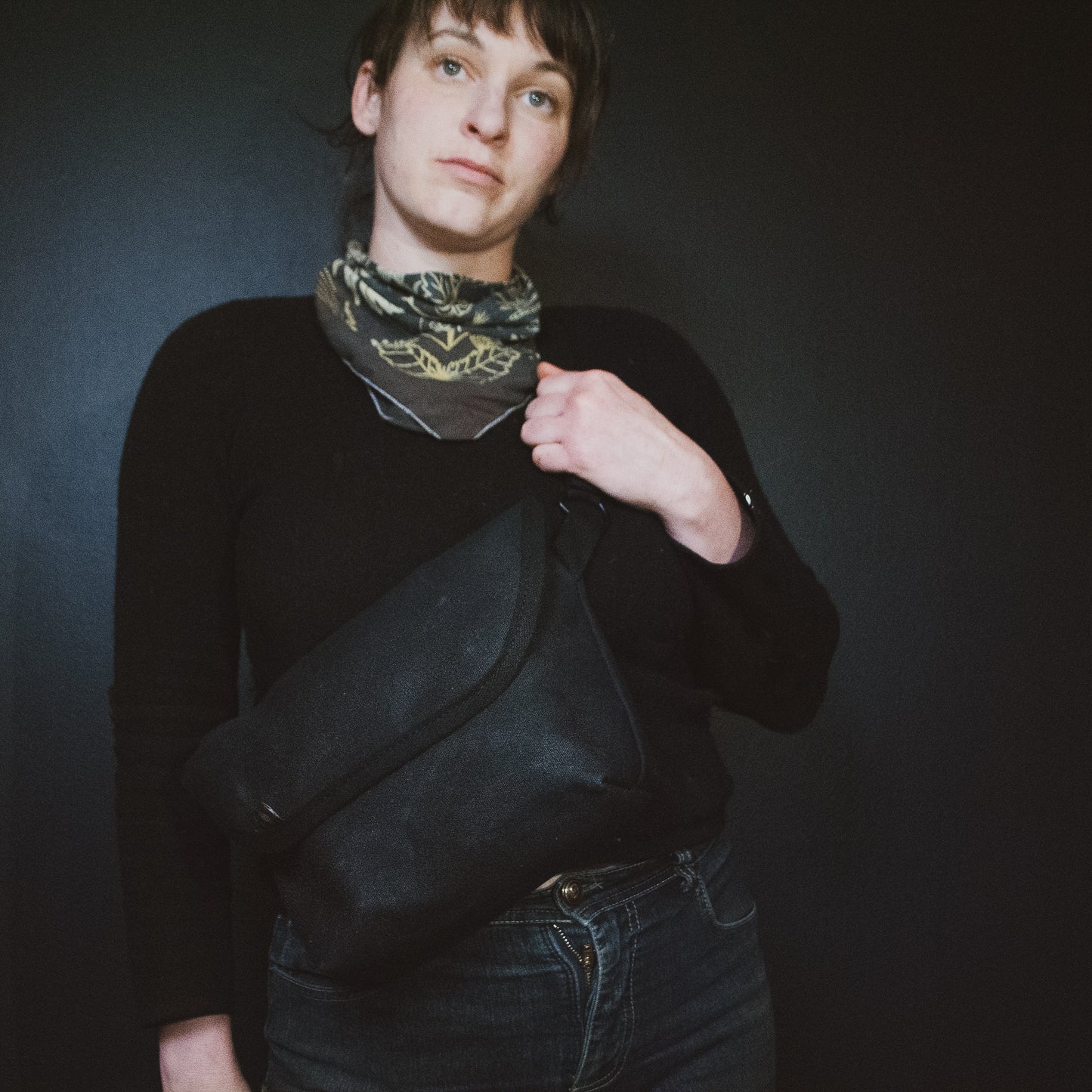 "LACEWING" CROSSBODY bag- Black